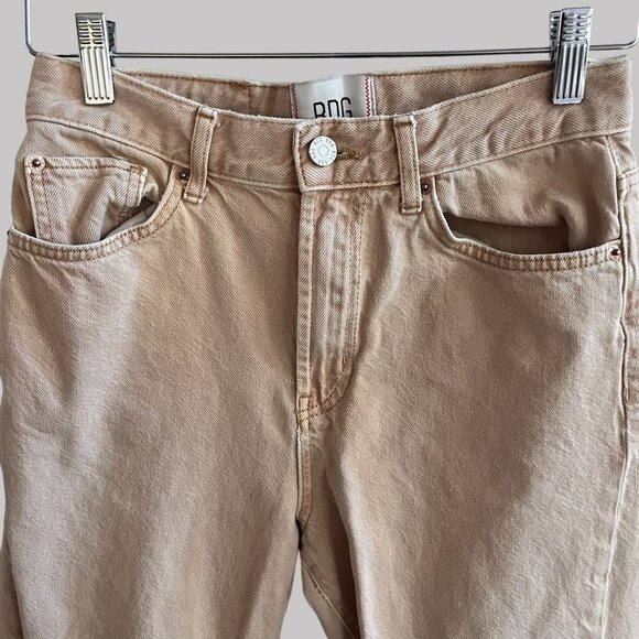 BDG Jeans Juniors Actual Size 26x28 Beige Zip Up Pullon Button Up Straight Leg‎ - Picture 11 of 16